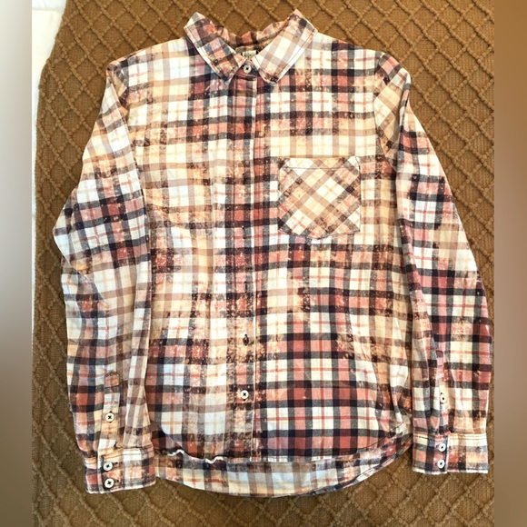 Unique OOAK Pink Floyd Oversized Flannel Women’s Size L - Picture 2 of 4